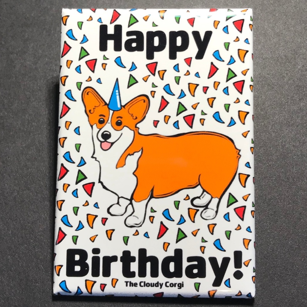Corgi Magnet Happy Birthday Dog Gifts Home Decor